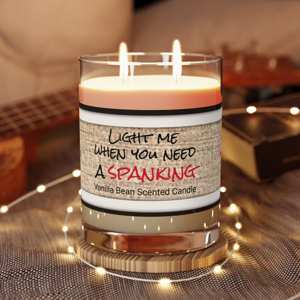 Personalized Light when you need a Spanking Glass Jar Candle Funny Valentine Day gift for boy/girlfriend,couple anniversary gift wife hubby